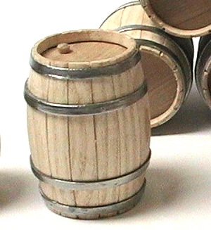 Holzfass, aus Dauben, Miniatur im Maßstab 1zu12
