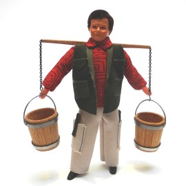 Joch aus Holz, Dekobeispiel, Puppenstubenminiatur 1zu12