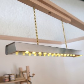 Arbeitslampe-LED, 12 Volt, Einrichtungsbeispiel, Puppenstubenminiatur in 1zu12