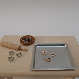 Backblech, Puppenstubenminiatur im Maßstab 1zu12