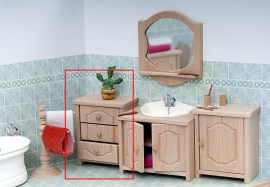 Badschrank, mit 3 Schubkästen