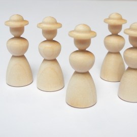 Spielfigur - Frau, natur, 1 Stück, 27 mm hoch
