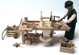 Tischler - Miniaturszene, komplett, in 1zu12